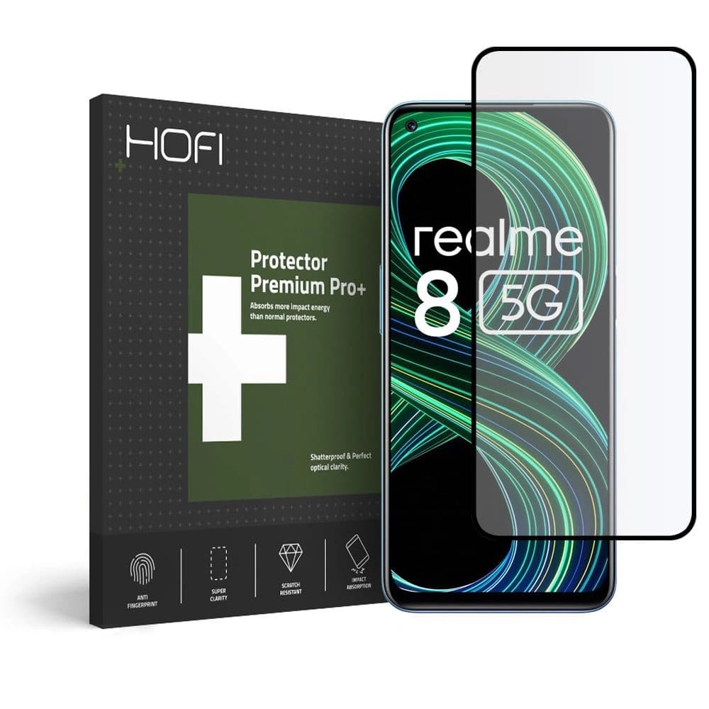 Hartglas Hofi Glass Pro+ Realme 8 5G/Narzo 30 5G Schwarz - 1
