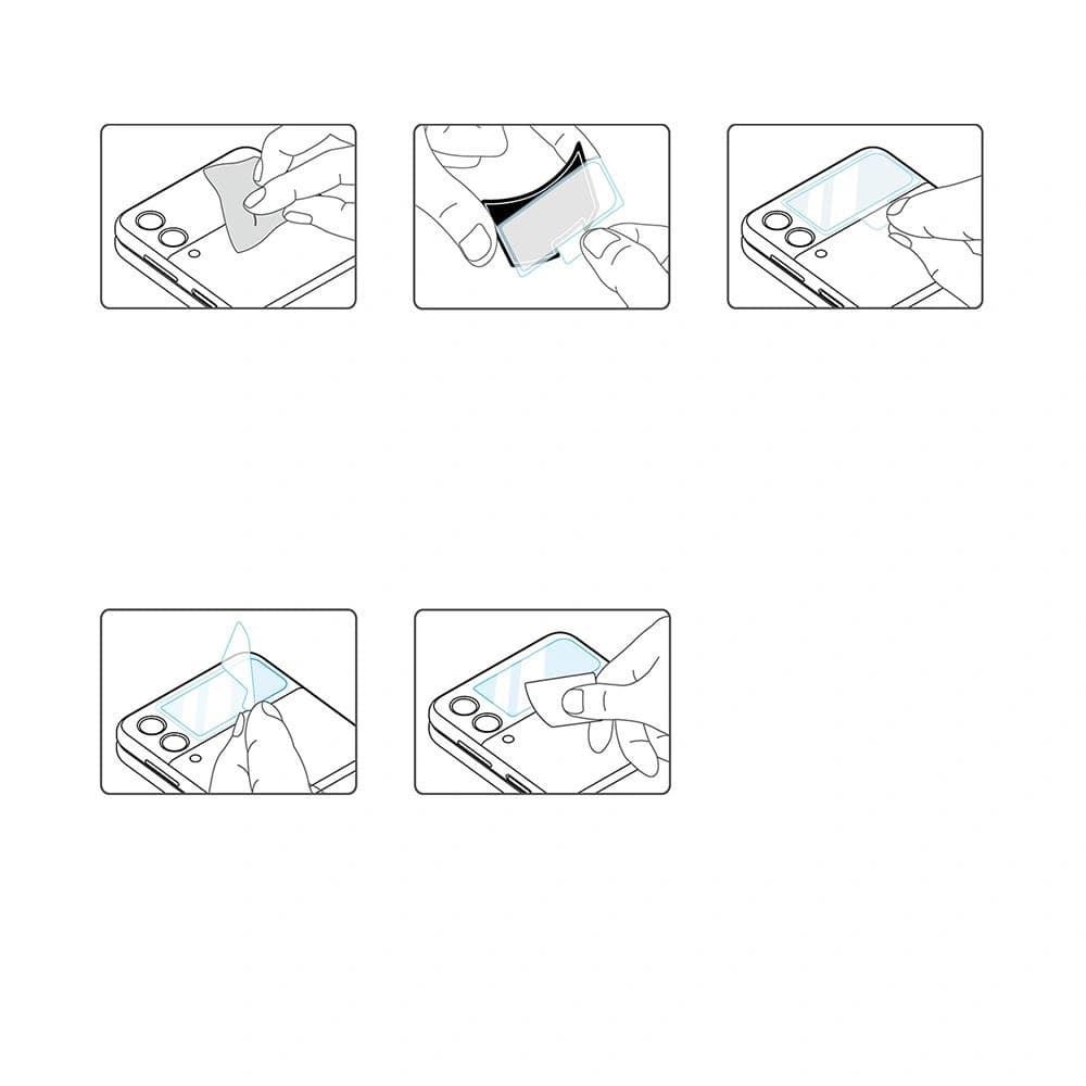 Gehärtetes Glas für kleinen Bildschirm Ringke Cover Display Glass Samsung Galaxy Z Flip 3 [3 PACK] - 9