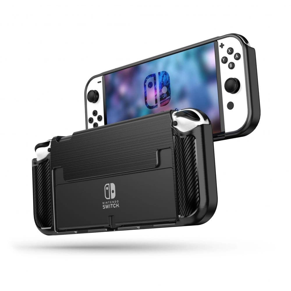 Tech-Protect TPUCarbon Nintendo Switch Oled Black - 1