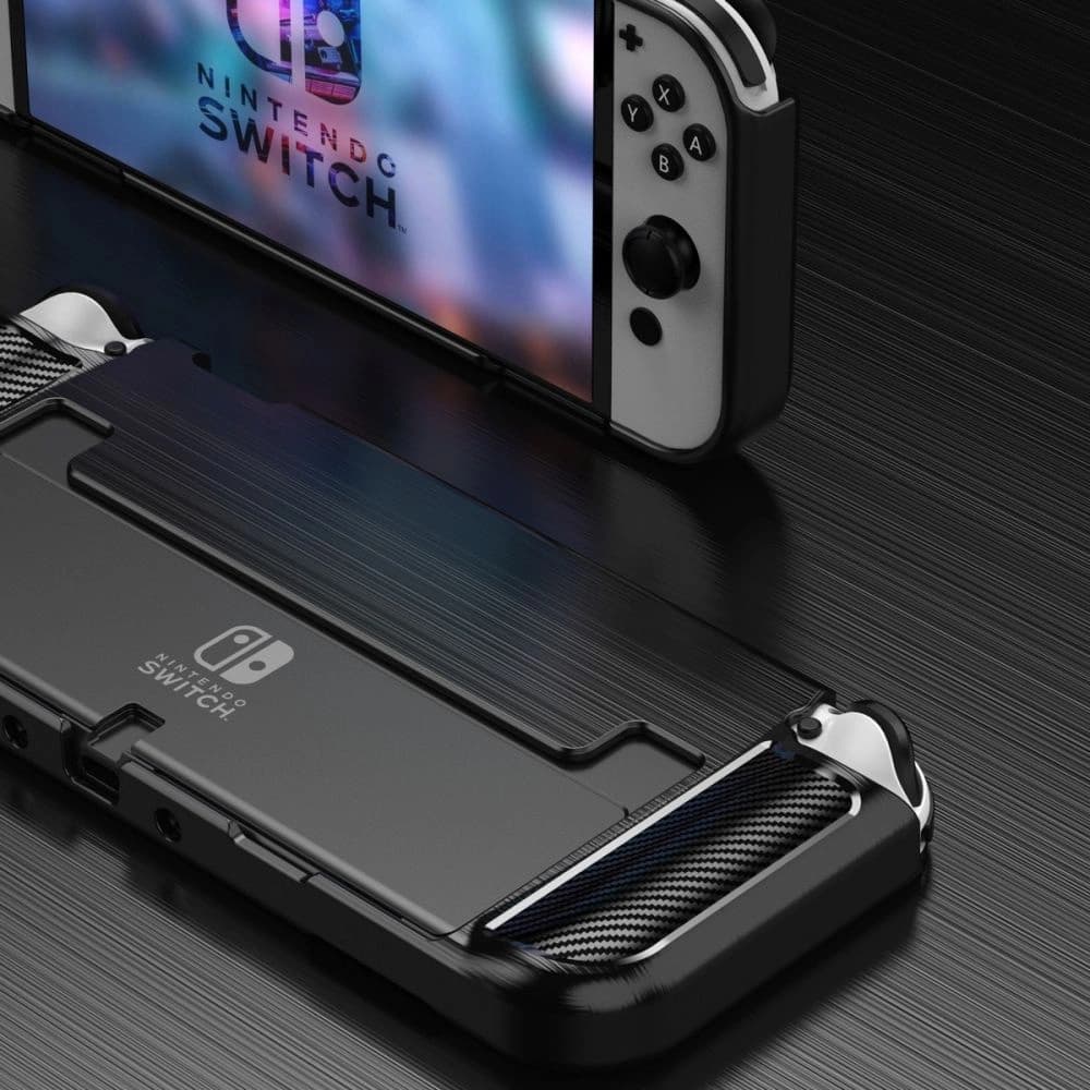 Tech-Protect TPUCarbon Nintendo Switch Oled Black - 8