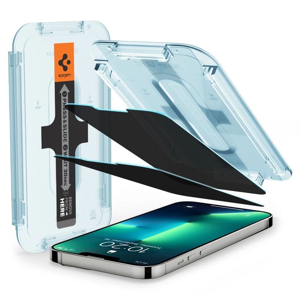 Spigen GLAS.tR ez Fit Apple iPhone 14/13/13 Pro Privacy [2 PACK] - 1