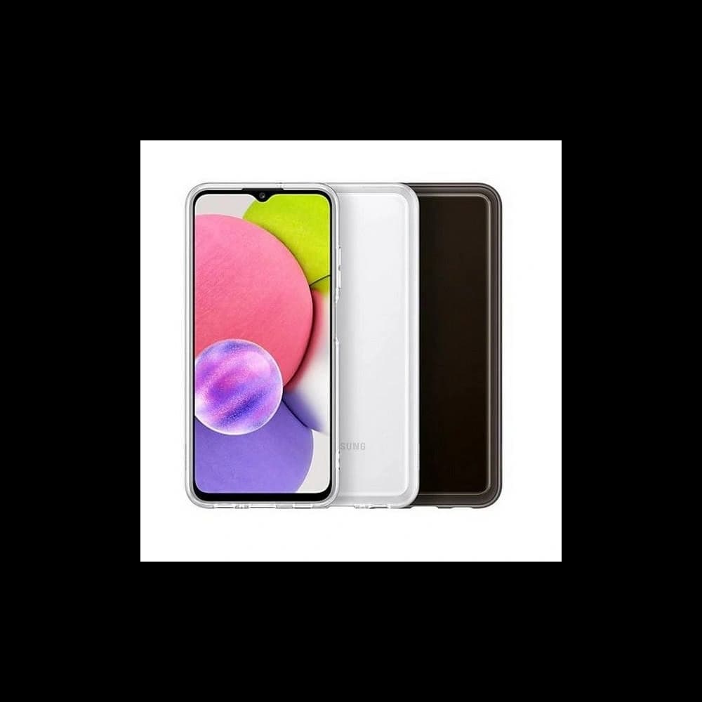 Etui Samsung Galaxy A03s EF-QA038TB Soft Clear Cover czarny/black - 5