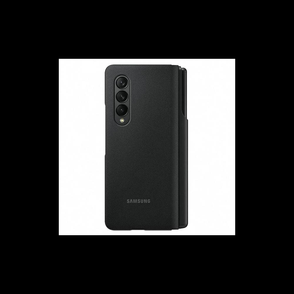 Samsung Galaxy Z Fold 3 EF-FF92PCBEGEE black Leather Flip Cover with Pen - 2