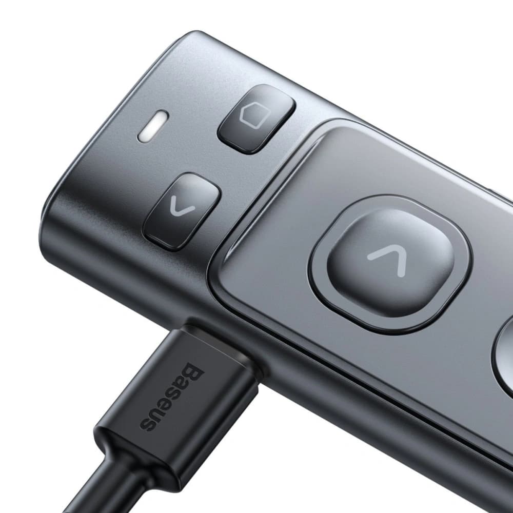 Baseus Multifunktionale Fernsteuerung Orange Dot für Präsentationen, mit Laserpointer, wiederaufladbar (grau) - 5