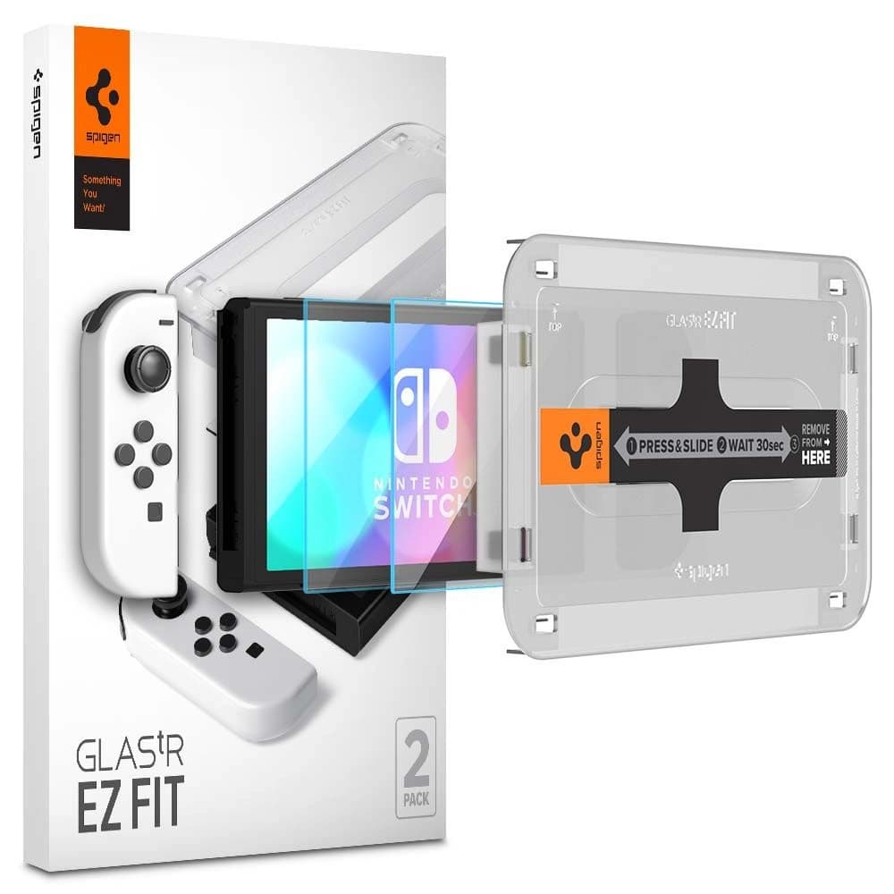 Spigen GLAS.tR ez Fit Nintendo Switch Oled [2 PACK] - 1