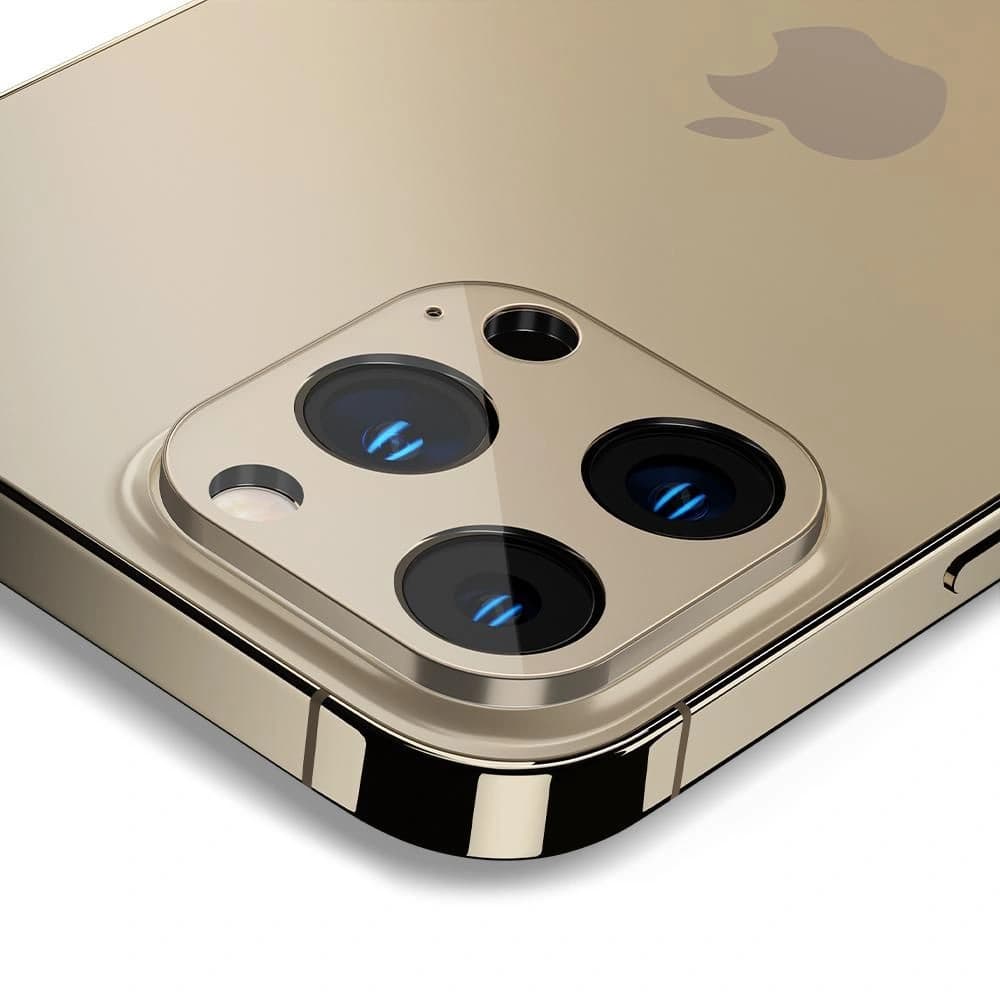 Spigen Apple Gehärtetes Kameraglas Optik Kameraobjektiv iPhone 13 Pro/13 Pro Max Gold [2 PACK] - 4
