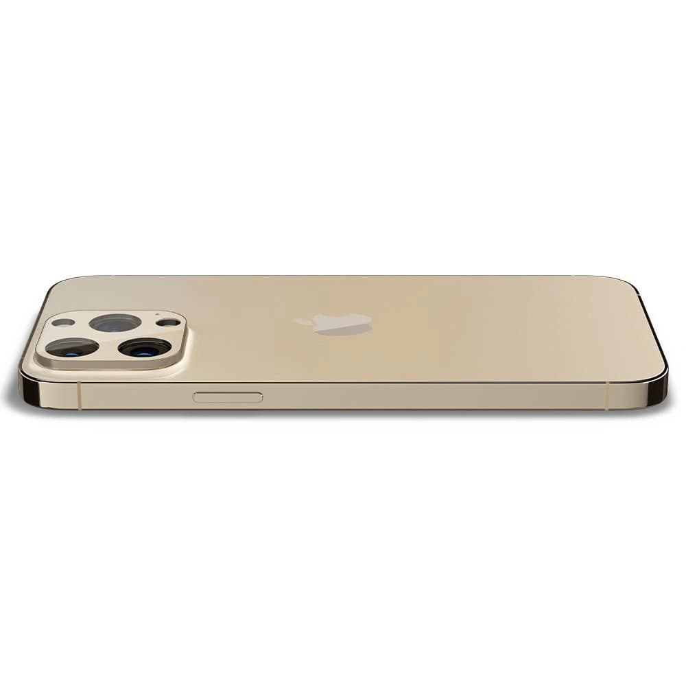 Spigen Apple Gehärtetes Kameraglas Optik Kameraobjektiv iPhone 13 Pro/13 Pro Max Gold [2 PACK] - 6