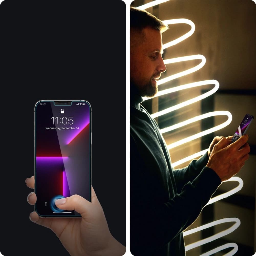 Gehärtetes Glas Spigen GLAS.tR ez Fit Apple iPhone iPhone 14 Plus / 15 Plus [2 PACK] - 2