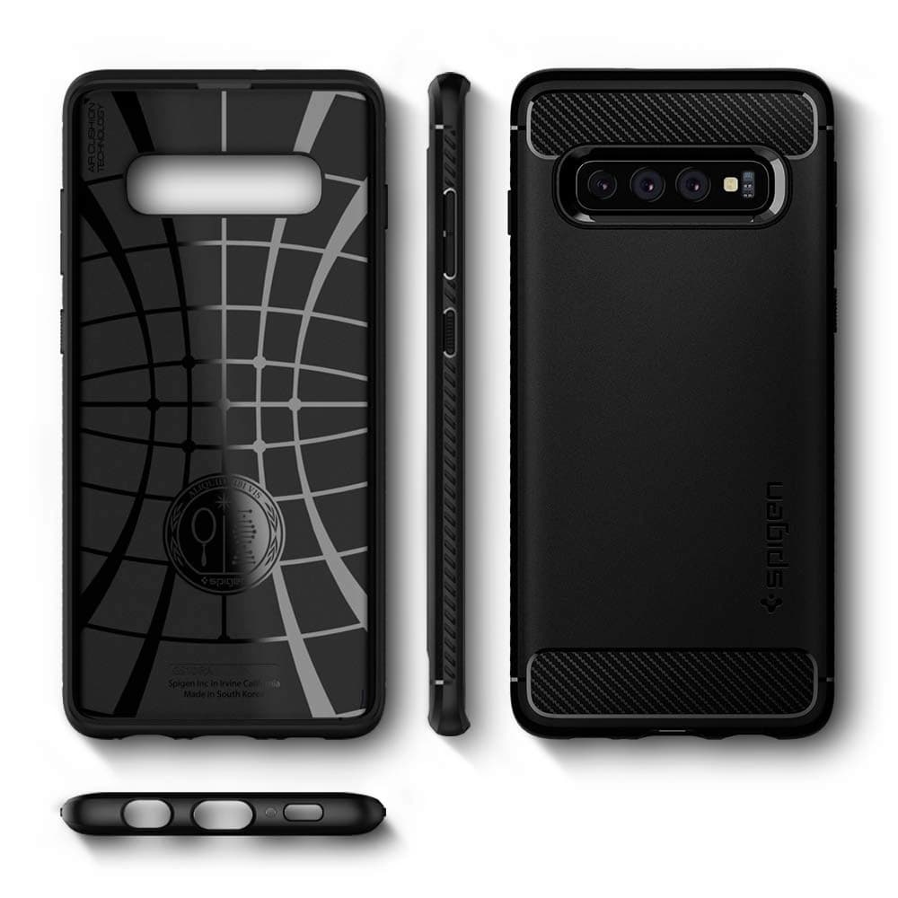 Case Spigen Rugged Armor Samsung Galaxy S10 Matte Schwarz - 5