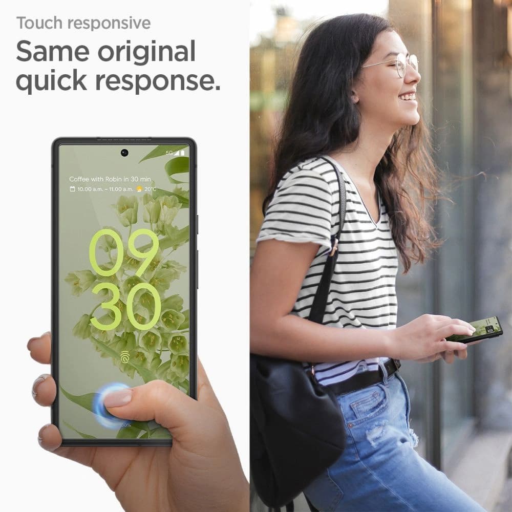 Spigen GLAS.tR Slim AlignMaster Google Pixel 6 Black - 8