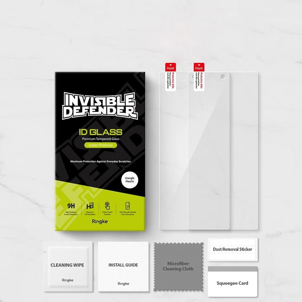 Ringke Gehärtetes Glas ID Glas Google Pixel 6 Vollabdeckung [2 PACK] - 10