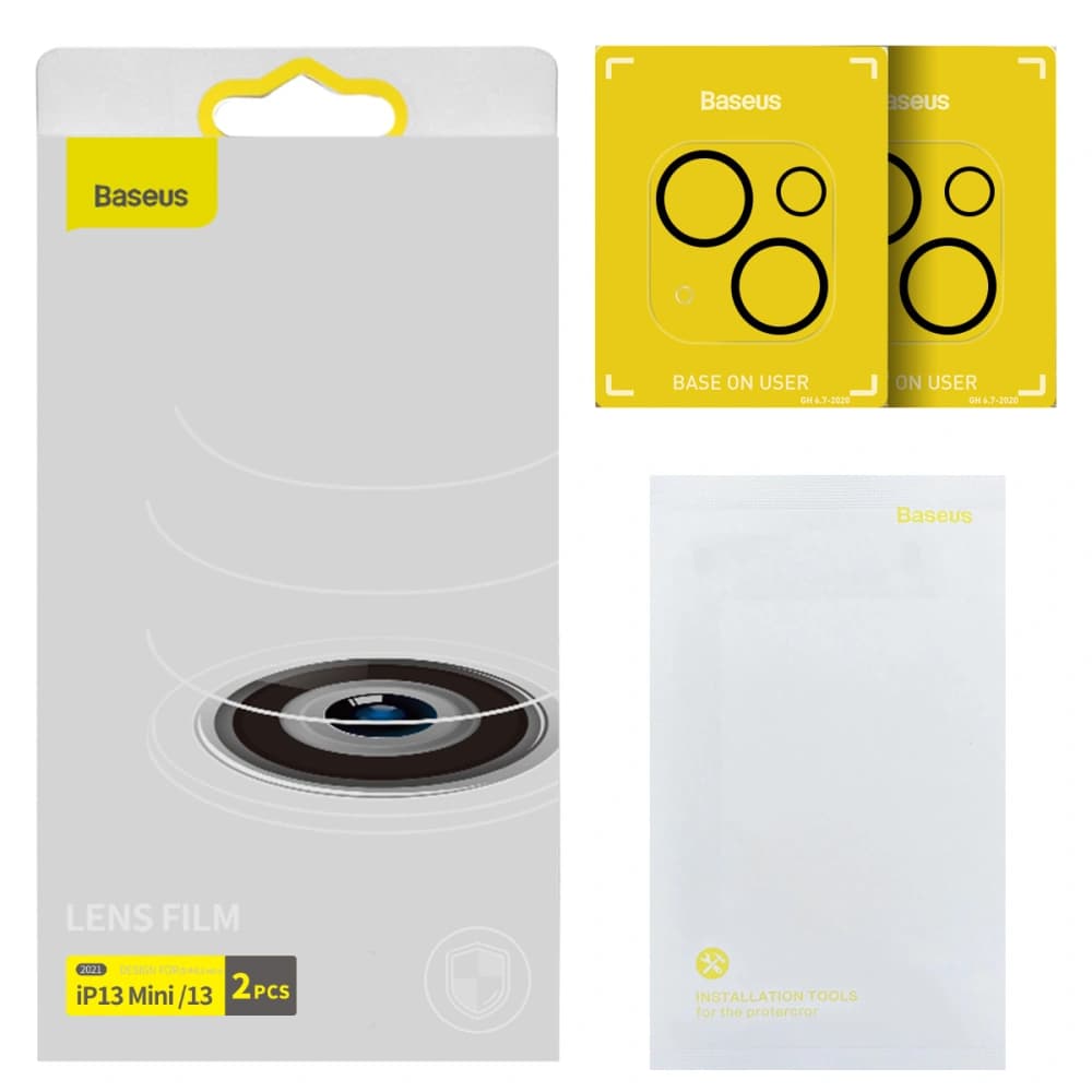Tempered glass for full camera lens Baseus for iPhone 13 / 13 Mini (2pcs) - 3