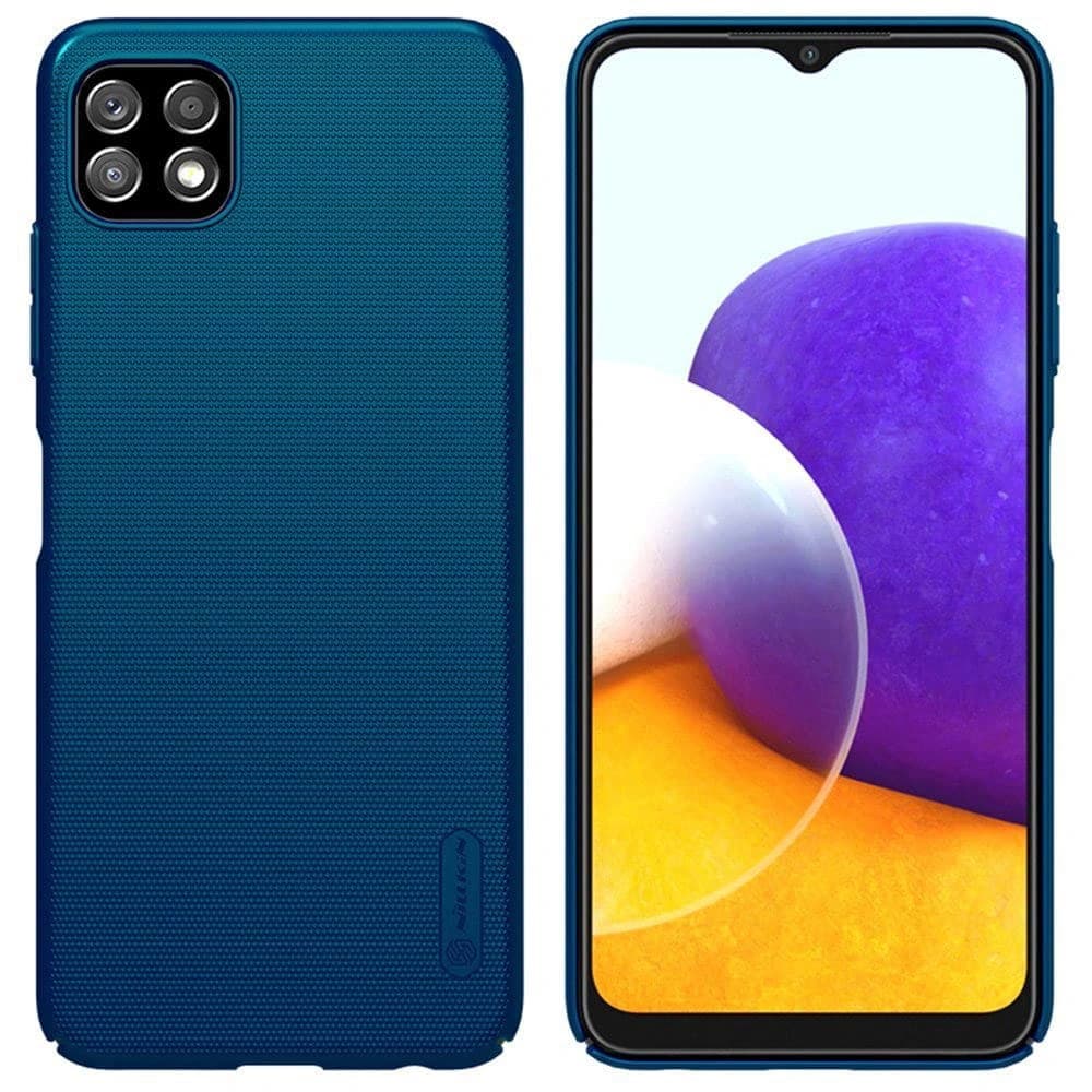 Nillkin Samsung Tasche Super Frosted Shield Galaxy A22 5G Peacock Blue - 1
