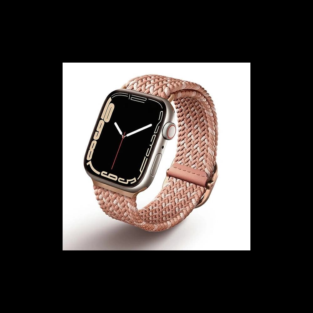 UNIQ Aspen strap Apple Watch 4/5/6/7/SE/8/9/10 40/41/42mm Braided DE pink/citrus pink - 1