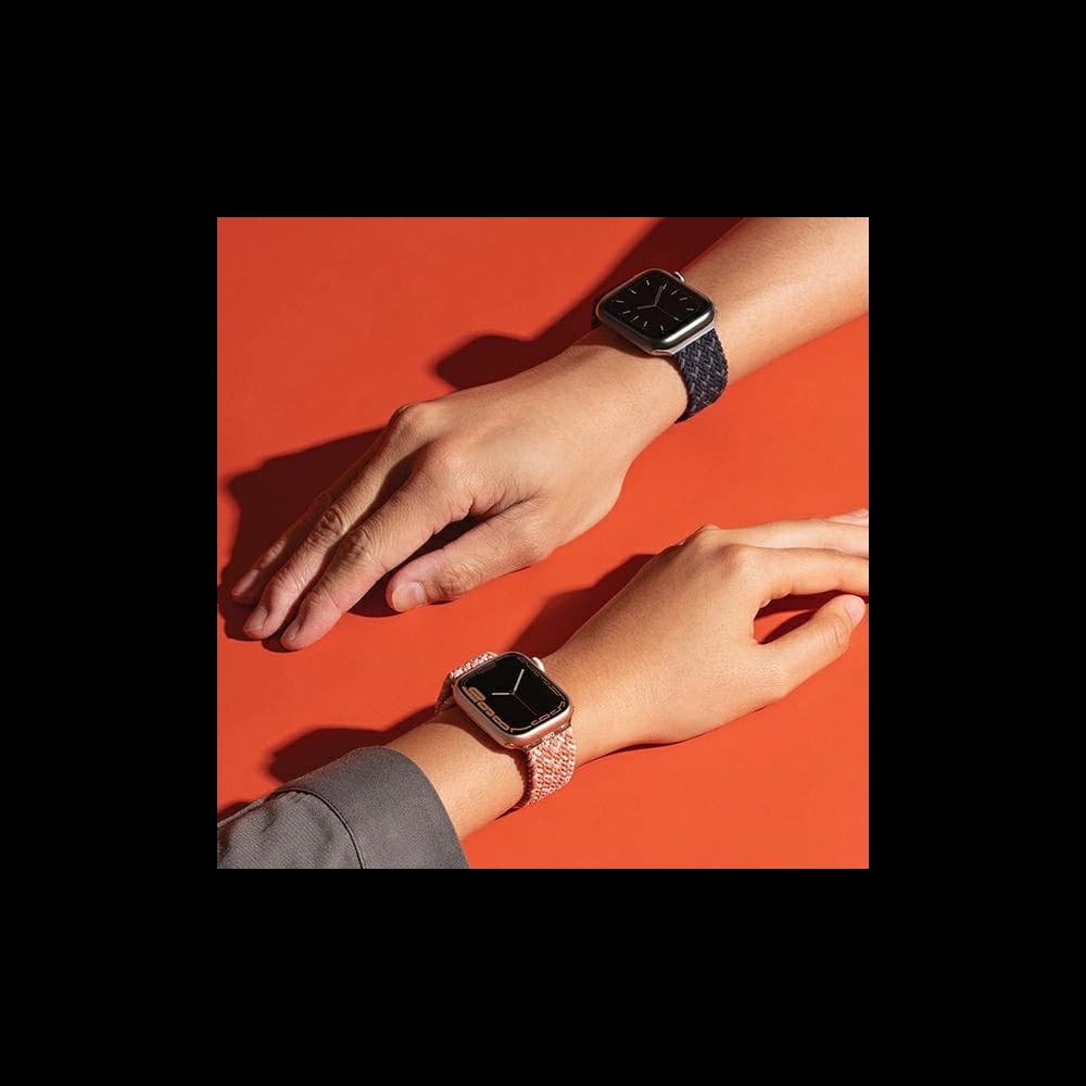 UNIQ Aspen strap Apple Watch 4/5/6/7/SE/8/9/10 40/41/42mm Braided DE pink/citrus pink - 3