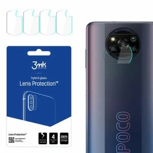 Hybriertes Glas für die Kameraobjektiv 3MK Lens Protection POCO X3 Pro [4 PACK]