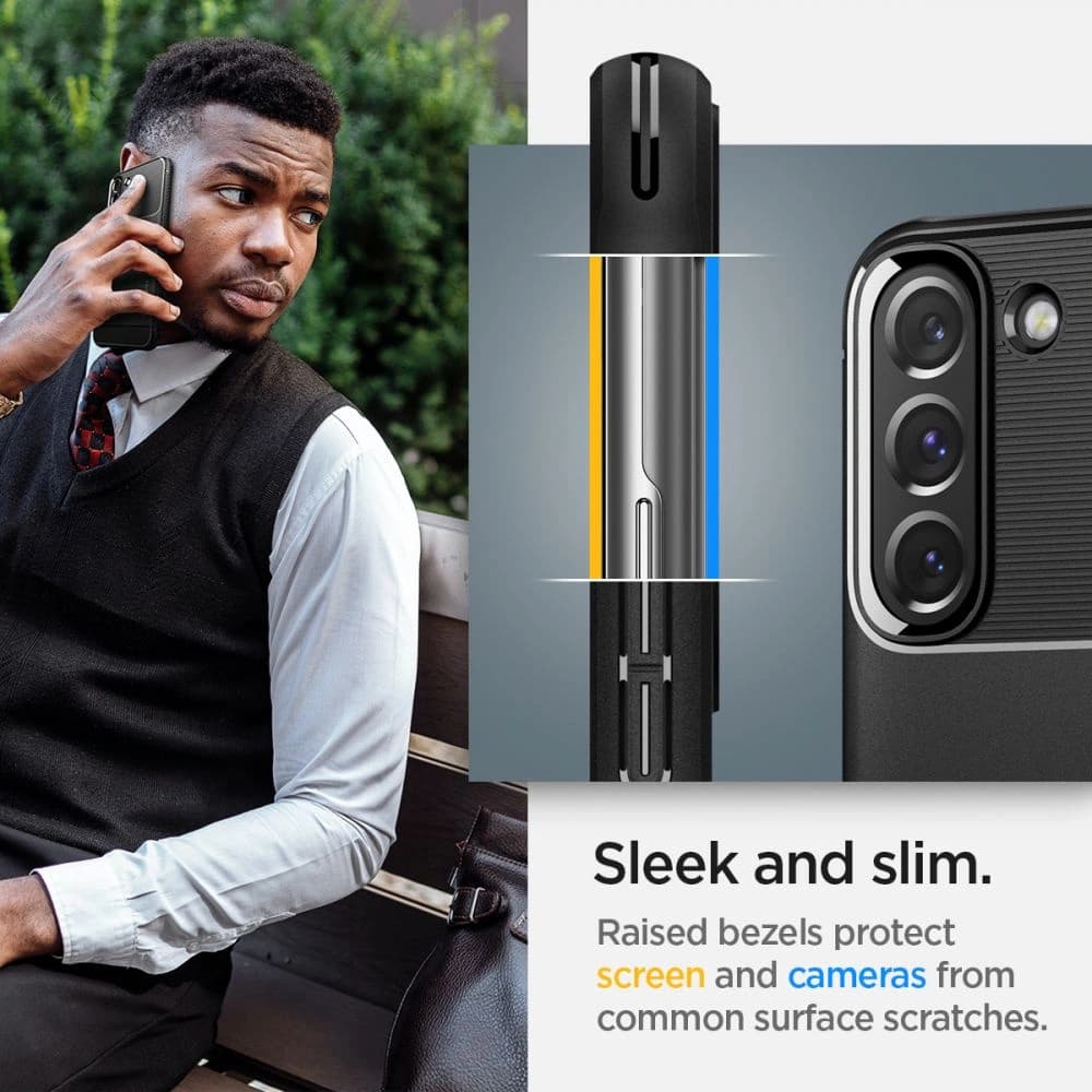 Case Spigen Rugged Armor Samsung Galaxy S22 Matt Schwarz - 12