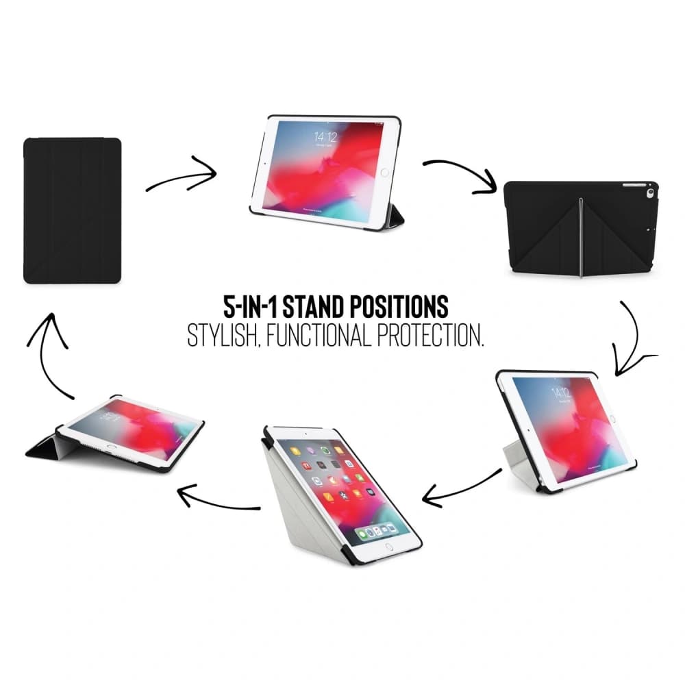 Case Pipetto Origami No1 Original PC Apple iPad mini 7.9 2015/2019 (4. und 5. Generation) (schwarz) - 7
