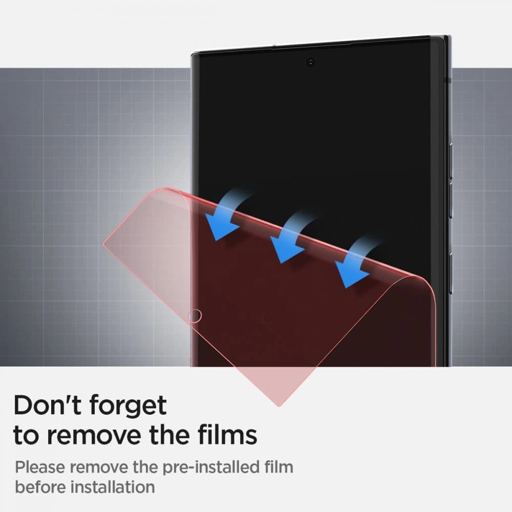 Gehärtetes Glas mit UV-Kleber Spigen Glas.TR Platinum Samsung Galaxy S22 Ultra - 11