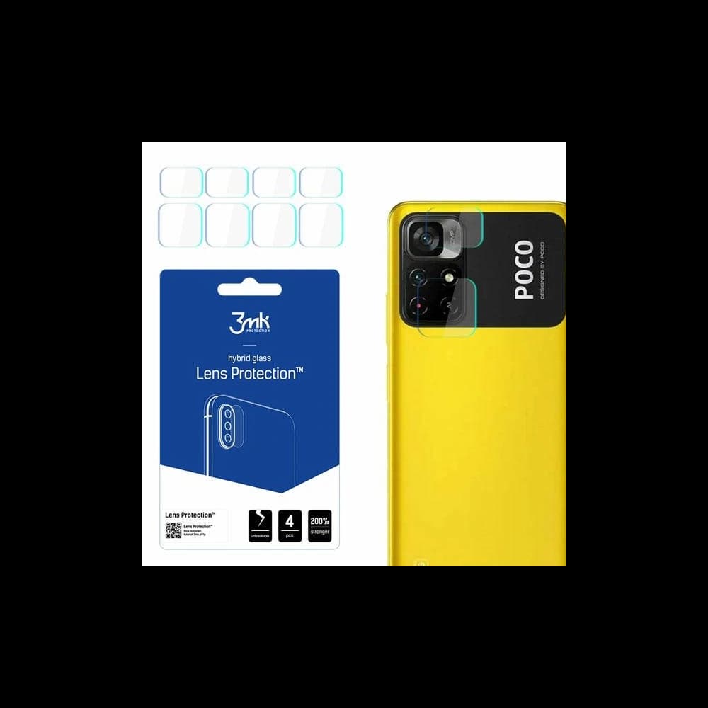 Hybriedglas für die Kameralinse 3MK Lens Protection POCO M4 Pro [4 PACK] - 1