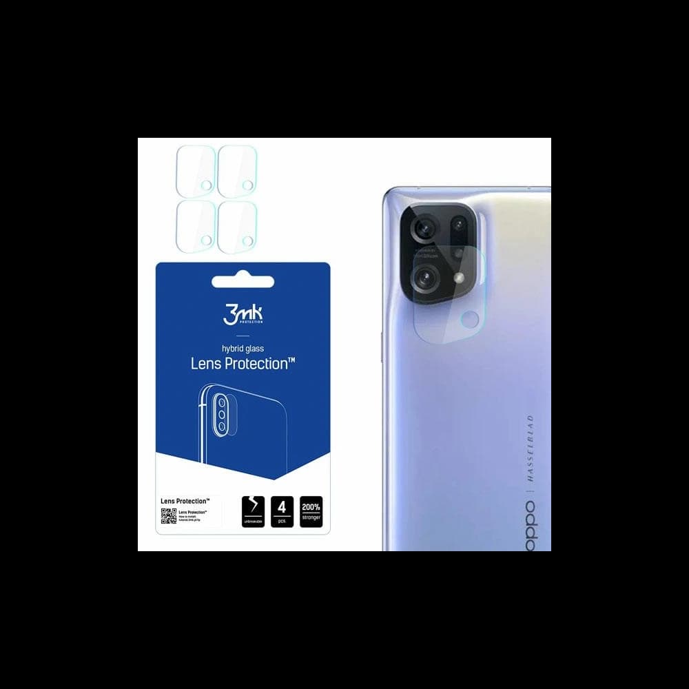 Hybriertes Glas für Kameraobjektiv 3MK Lens Protection Oppo Find X5 [4 PACK] - 1