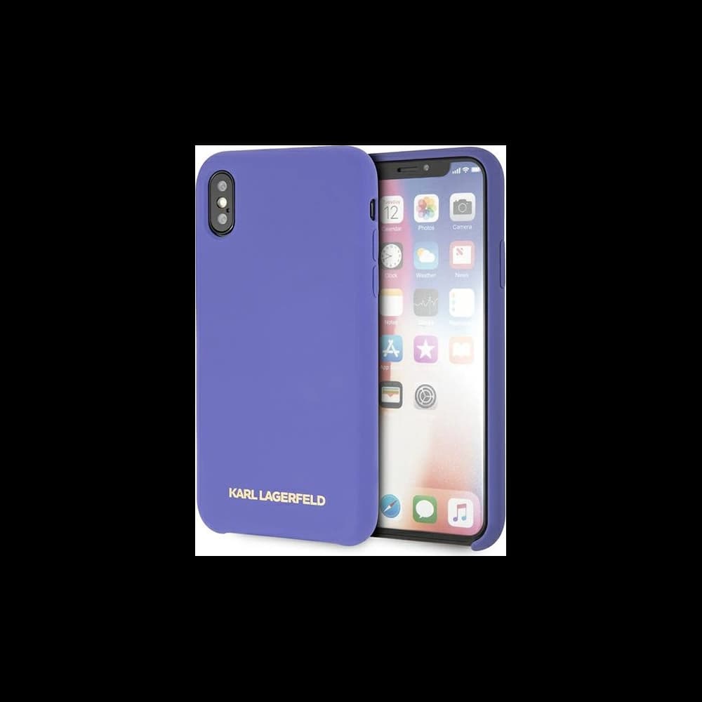 Case Karl Lagerfeld KLHCPXSLVOG Apple iPhone XS/X hardcase lila/violet Silikon - 1