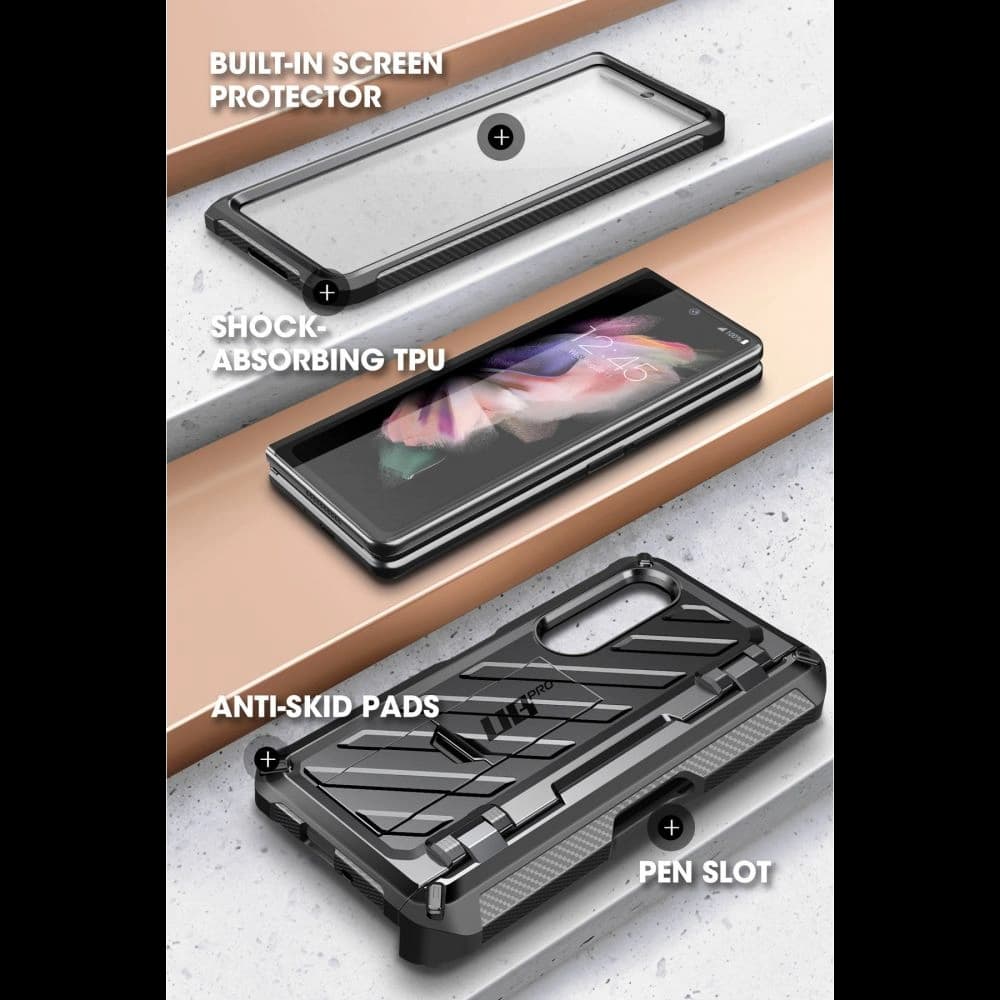 Supcase Unicorn Beetle Pro Samsung Galaxy Fold Z 3 Black - 4
