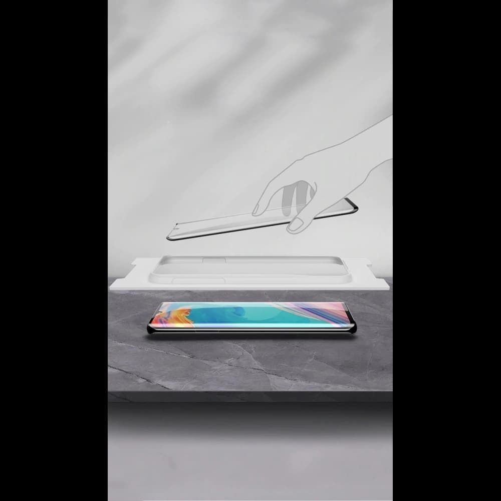 Gehärtetes Glas Benks X-Pro+ 3D Huawei P30 Pro Schwarz - 12