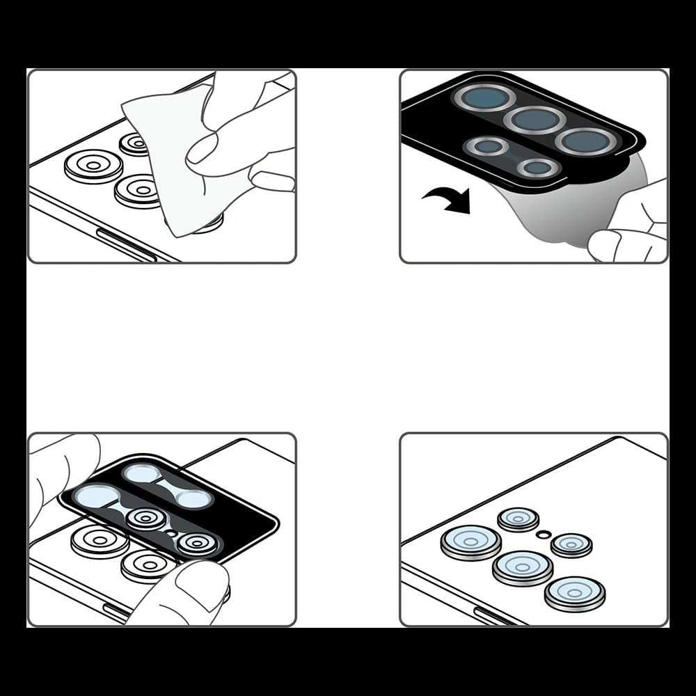 Ringke Camera Lens Frame Glass Samsung Galaxy S22 Ultra Black - 10