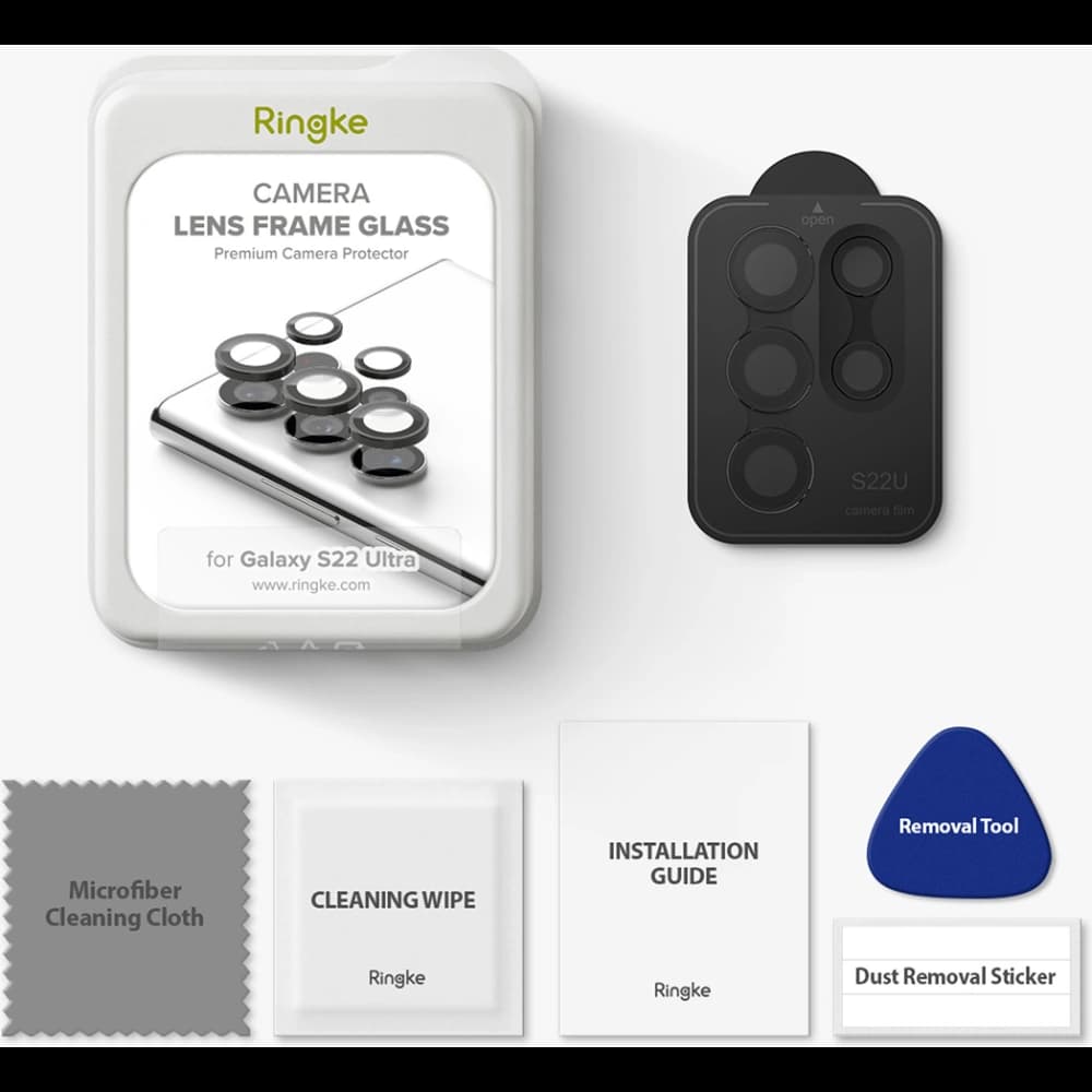 Ringke Camera Lens Frame Glass Samsung Galaxy S22 Ultra Black - 12