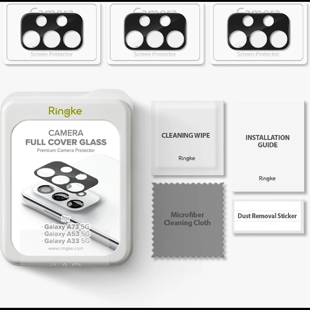 Ringke Camera Protector Glass Samsung Galaxy A73 5G/A53 5G/A33 5G [2 PACK] - 12