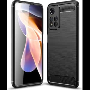 Case Tech-Protect TPUCarbon Redmi Note 11 Pro+ Plus 5G Schwarz