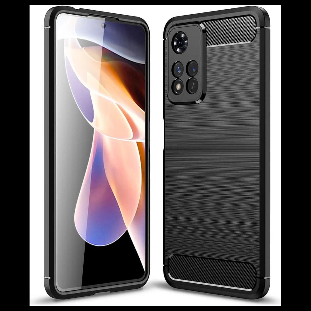 Case Tech-Protect TPUCarbon Redmi Note 11 Pro+ Plus 5G Schwarz - 1
