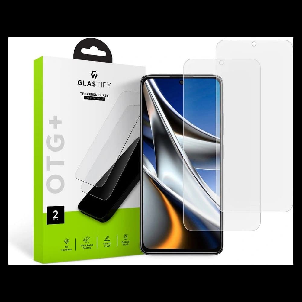 Gehärtetes Glas Glastify OTG+ POCO X4 Pro 5G Klar [2 PACK] - 1