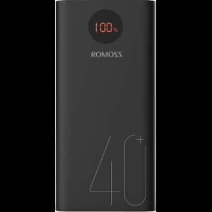 Powerbank Romoss PEA40 40000mAh QC 3.0 2xUSB-A, USB-C, microUSB (schwarz)