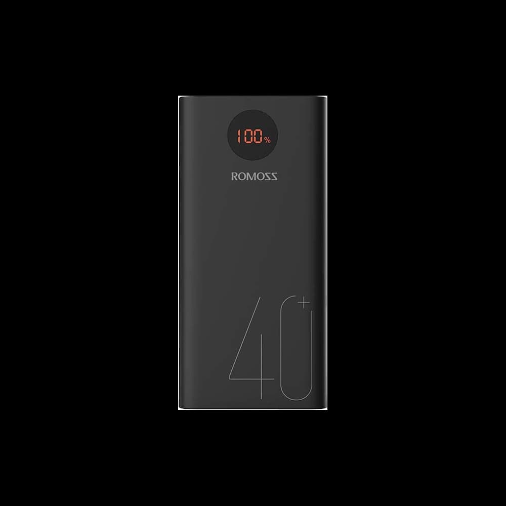 Powerbank Romoss PEA40 40000mAh QC 3.0 2xUSB-A, USB-C, microUSB (schwarz) - 1