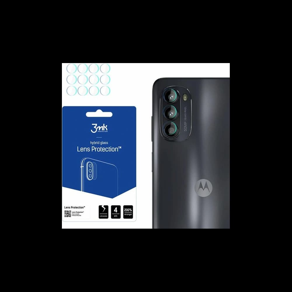 Hybriertes Glas für die Kameraobjektiv 3MK Lens Protection Motorola Moto G52 [4 PACK] - 1