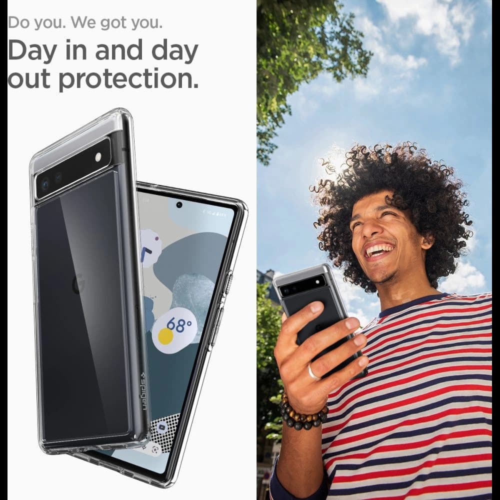 Case Spigen Ultra Hybrid Google Pixel 6a Crystal Clear - 8