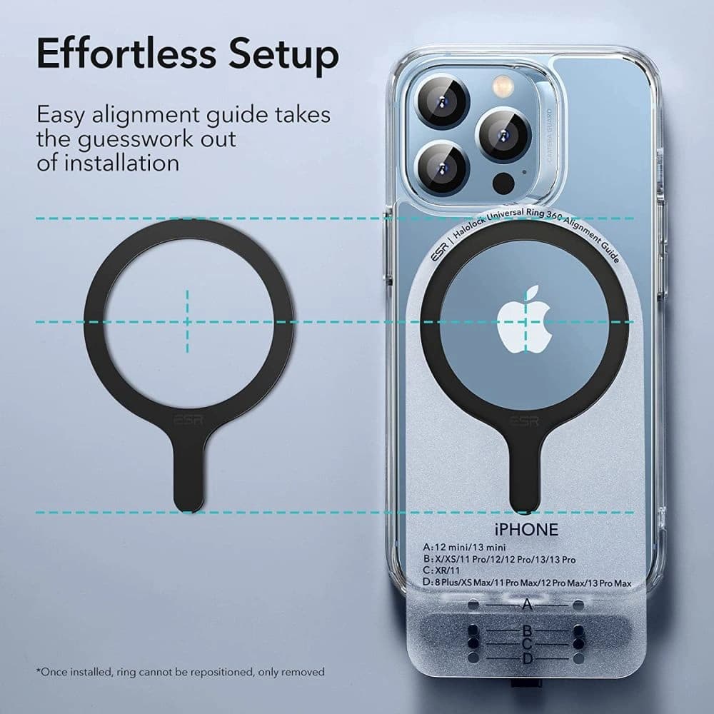 Magnetische Ringe ESR Halolock MagSafe Universeller Magnetring Schwarz [2 PACK] - 3