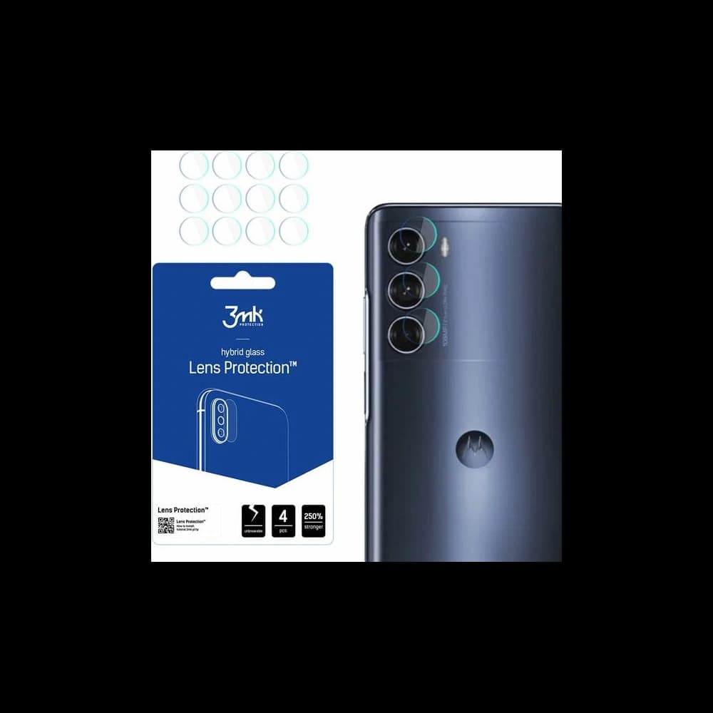 Hybrides Glas für die Kameraobjektiv 3MK Lens Protection Motorola Moto G200 5G [4 PACK] - 1
