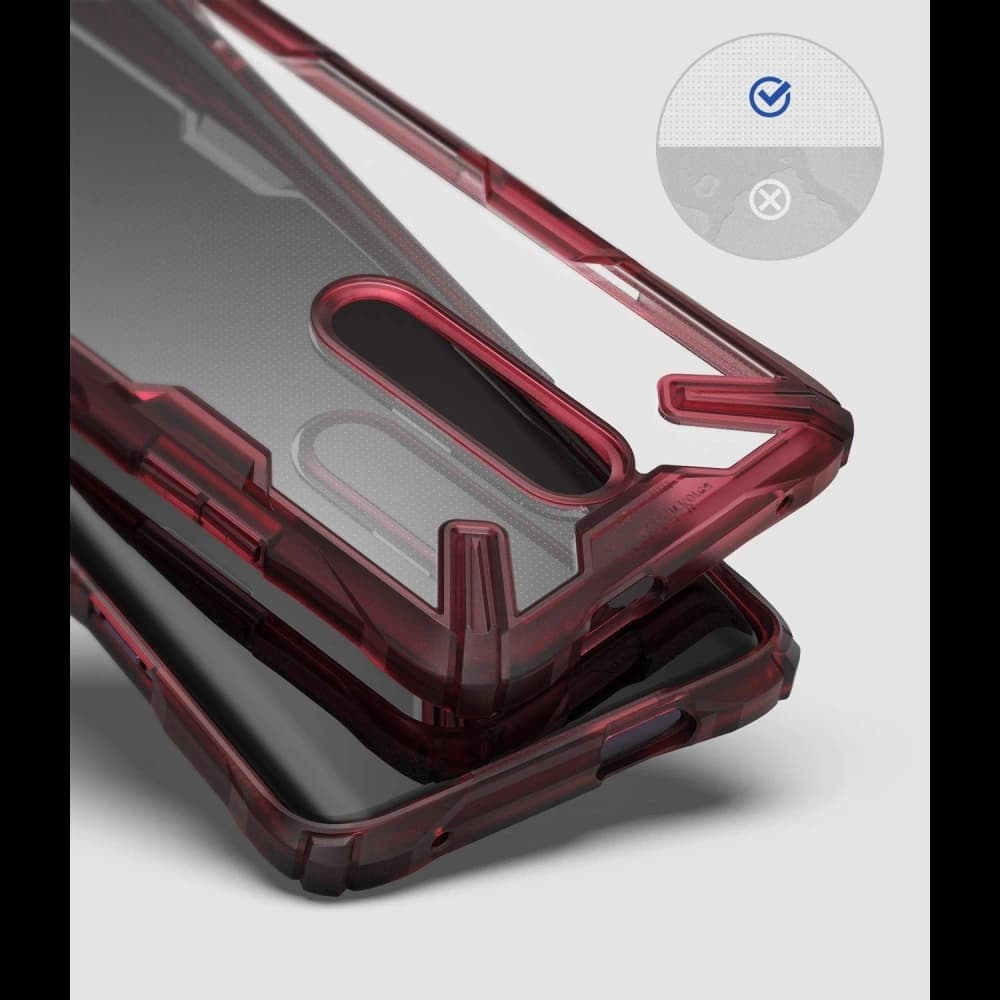 Case Ringke Fusion-X OnePlus 7 Pro Rubinrot - 2