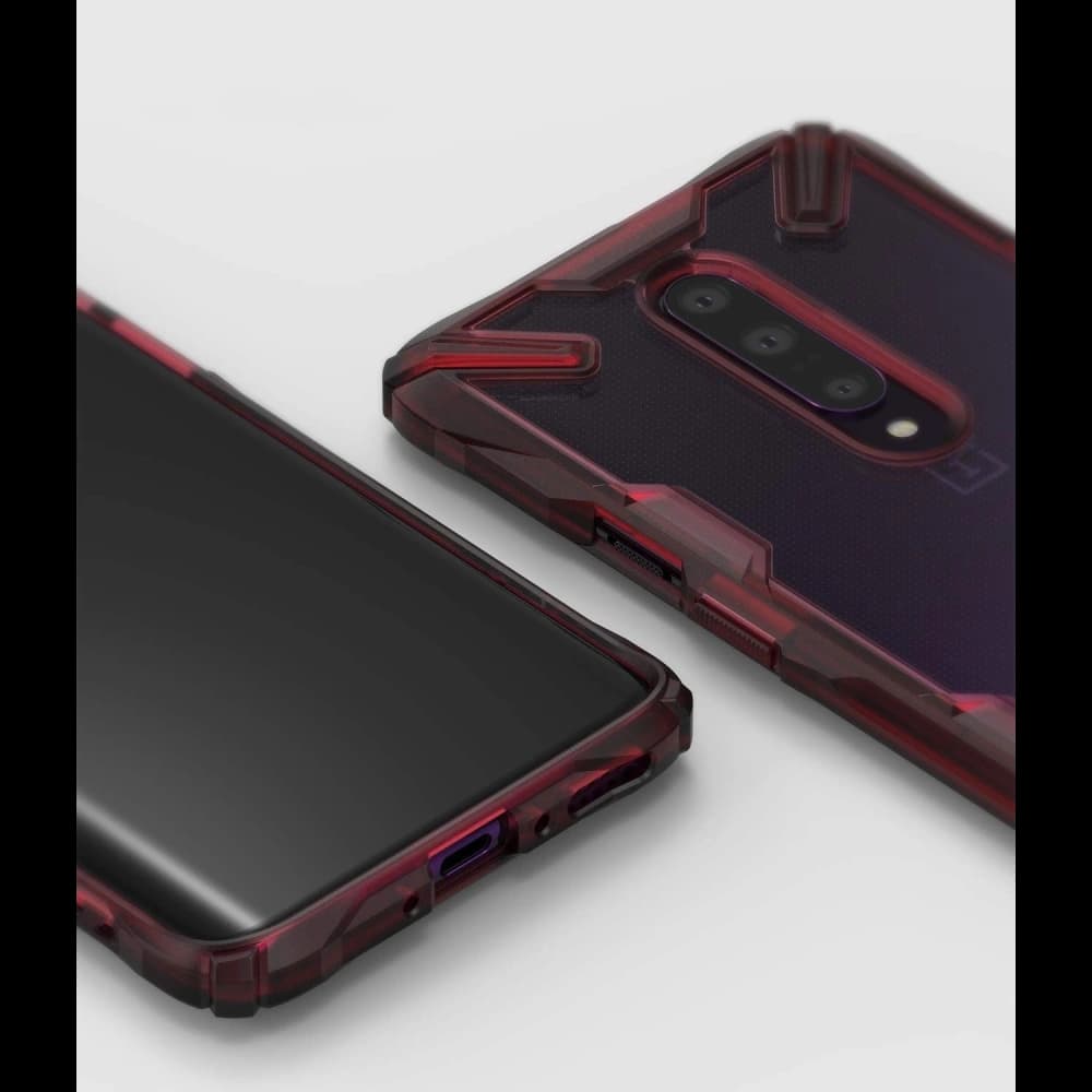 Case Ringke Fusion-X OnePlus 7 Pro Rubinrot - 5