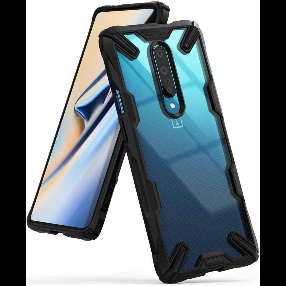 Case Ringke Fusion-X OnePlus 7 Pro Schwarz - 1