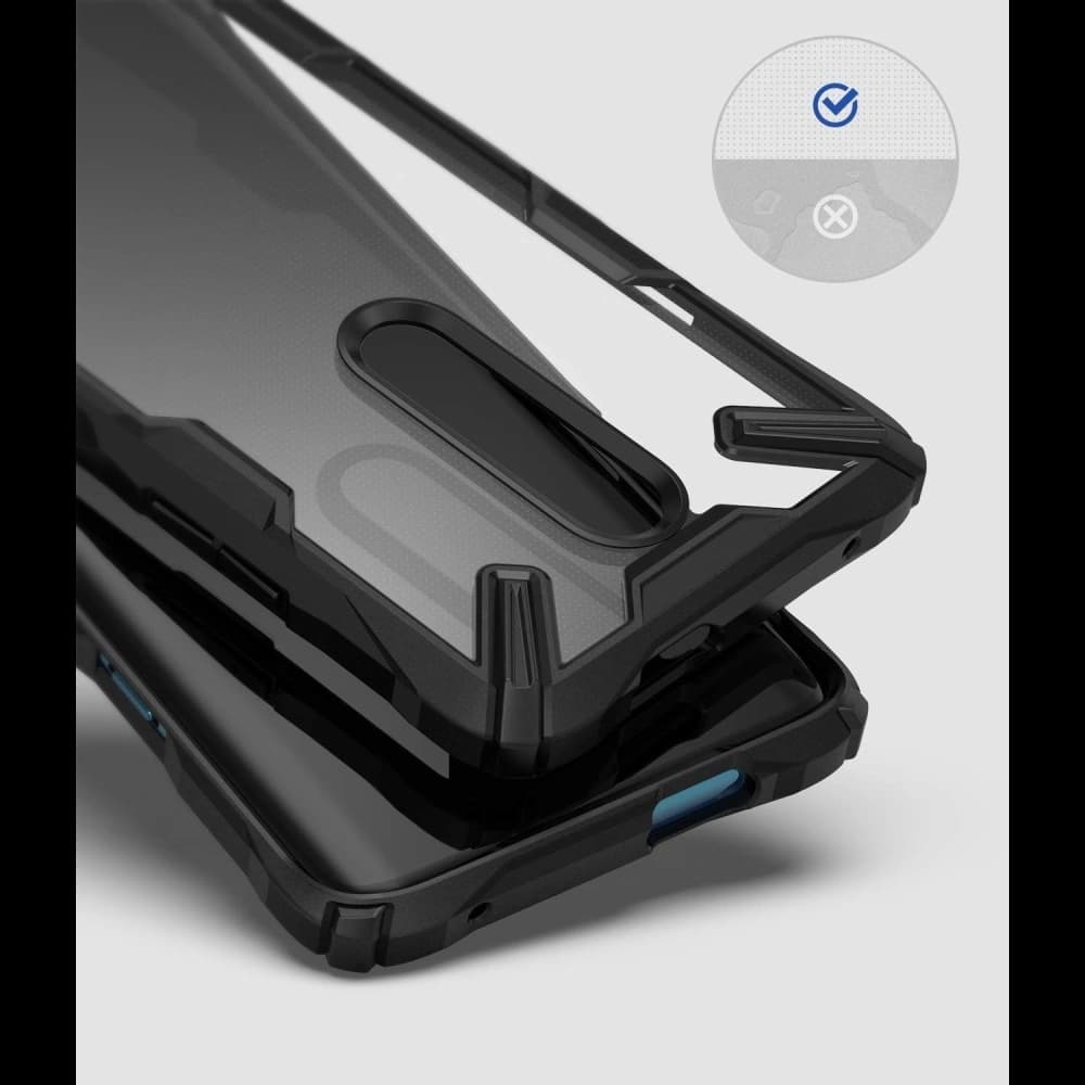 Case Ringke Fusion-X OnePlus 7 Pro Schwarz - 3