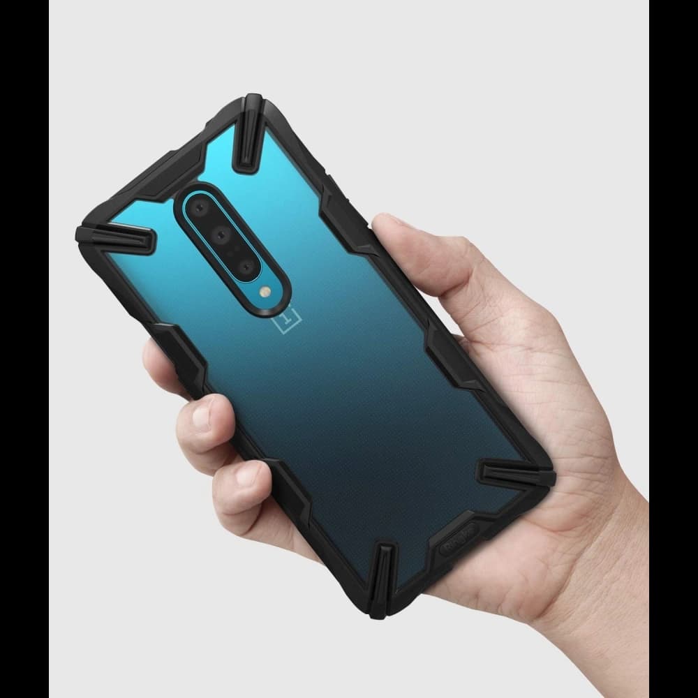 Case Ringke Fusion-X OnePlus 7 Pro Schwarz - 5