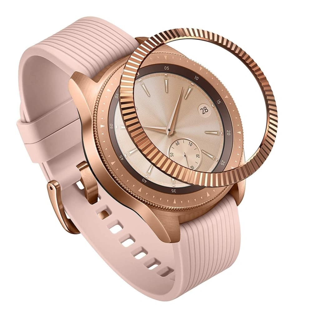 Tachymeter-Abdeckung Ringke Samsung Galaxy Sport/Watch 42mm gestreiftes Edelstahl-Gold GW-42-06 - 1
