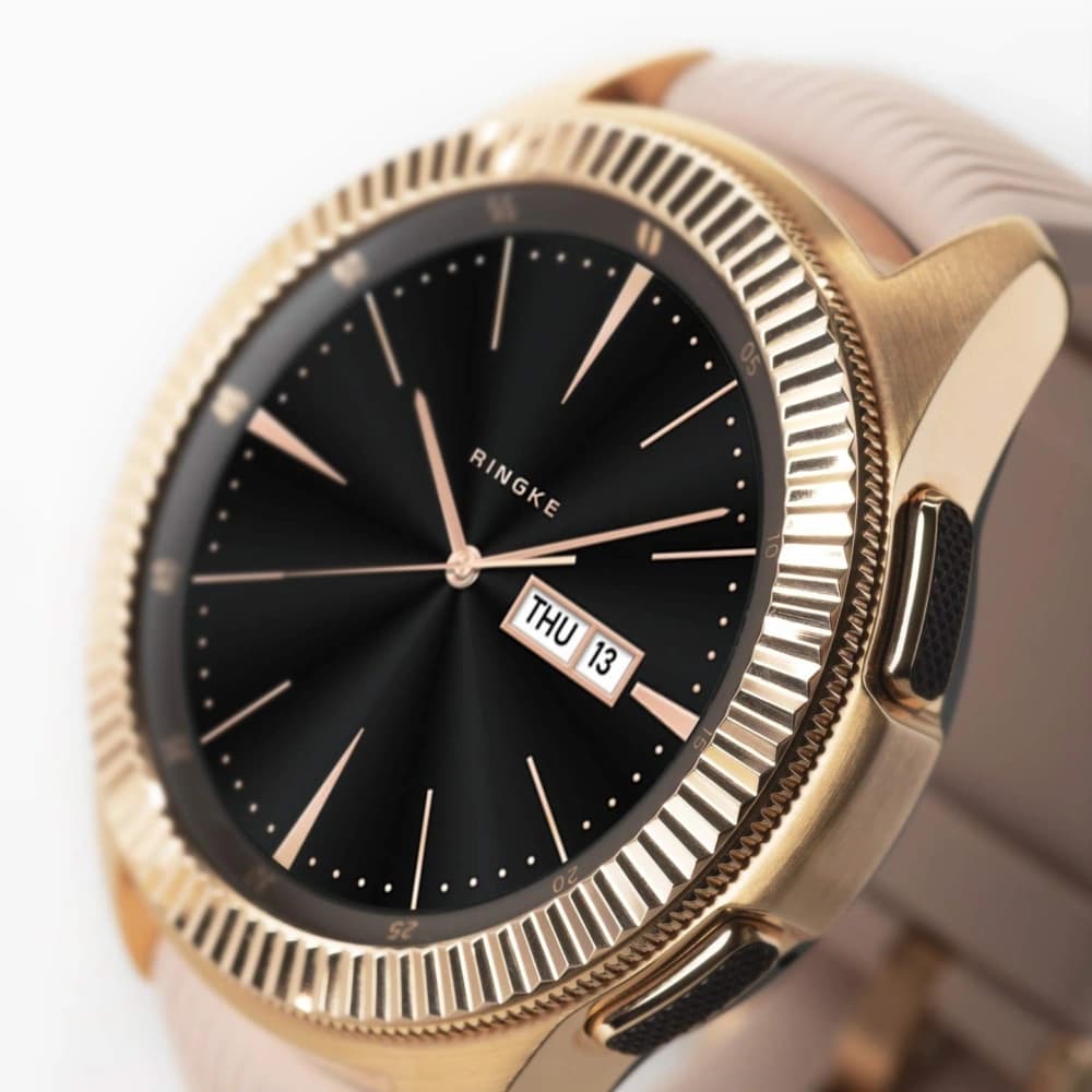 Tachymeter-Abdeckung Ringke Samsung Galaxy Sport/Watch 42mm gestreiftes Edelstahl-Gold GW-42-06 - 2