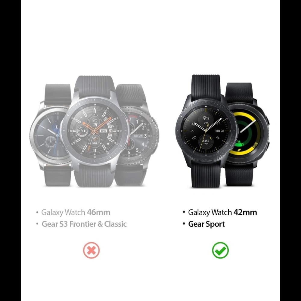 Tachymeter-Abdeckung Ringke Samsung Galaxy Sport/Watch 42mm gestreiftes Edelstahl-Gold GW-42-06 - 7