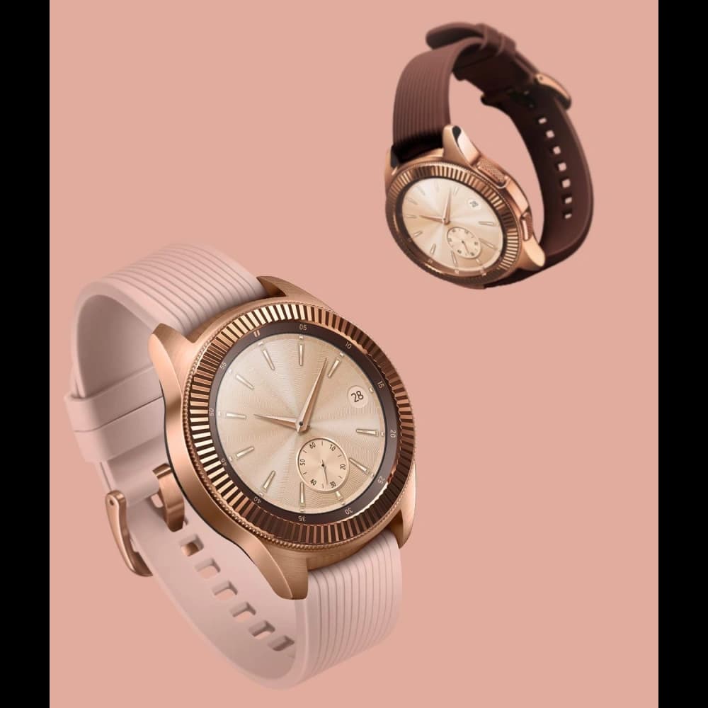 Tachymeter-Abdeckung Ringke Samsung Galaxy Sport/Watch 42mm gestreiftes Edelstahl-Gold GW-42-06 - 8