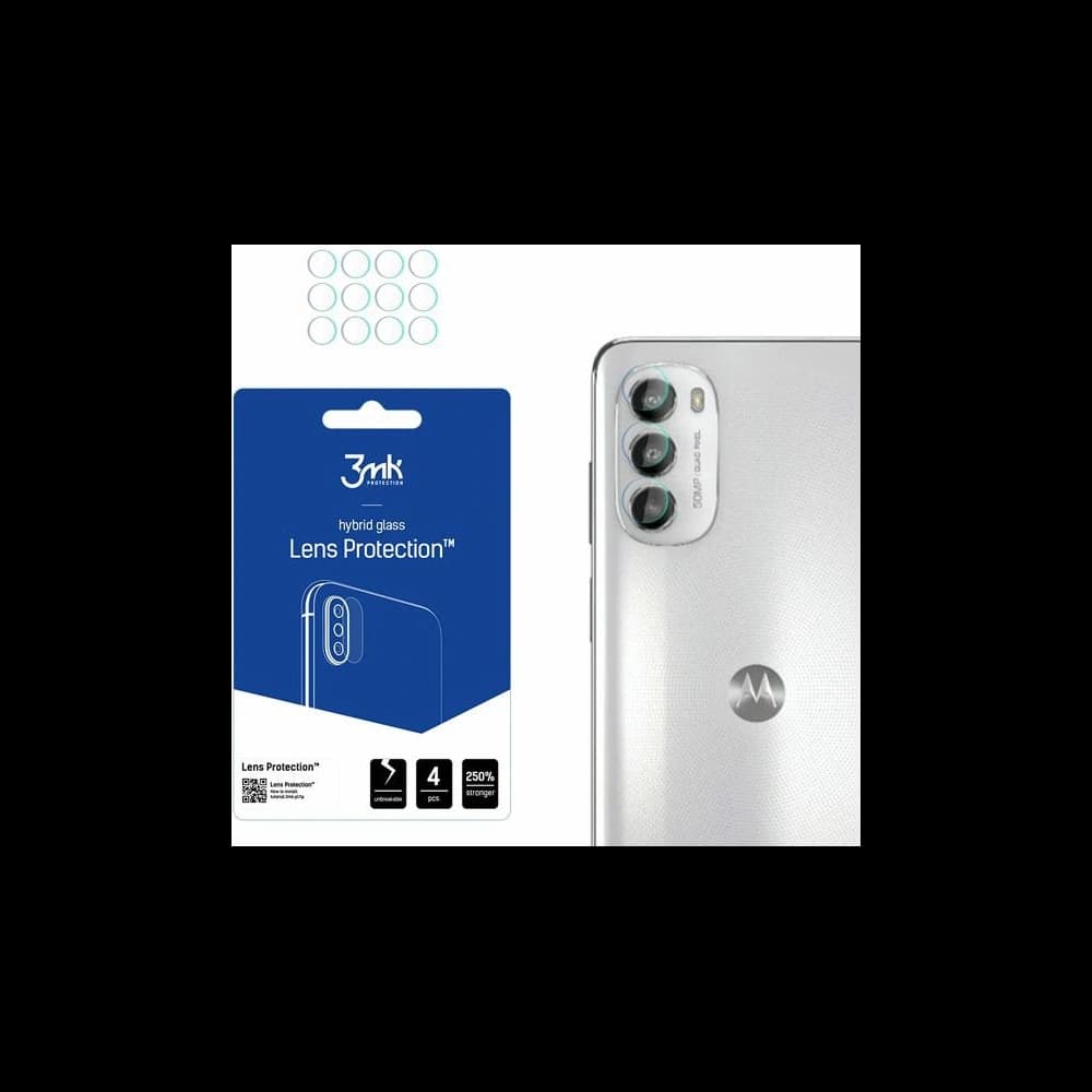 Hybriertes Glas für die Kameraobjektiv 3MK Linsenschutz Motorola Moto G82 5G [4 PACK] - 1